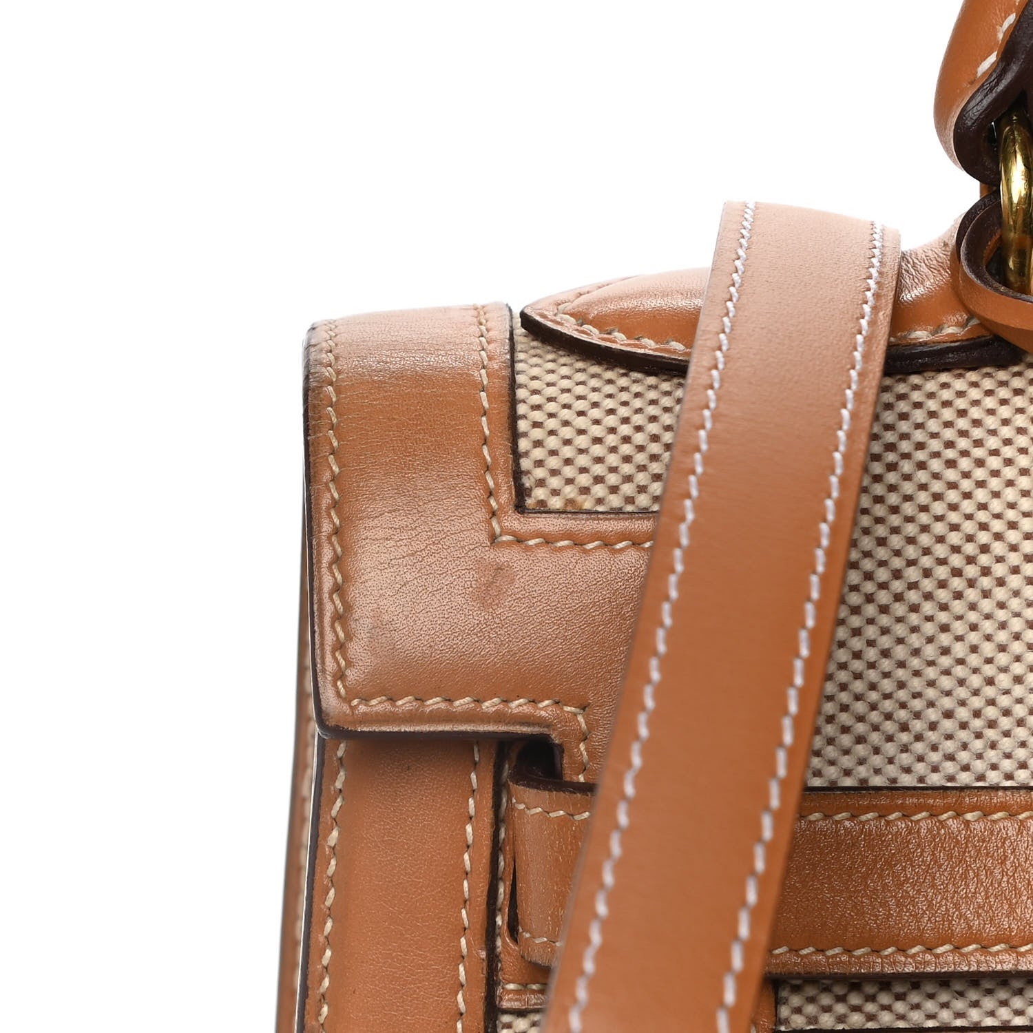 Hermes Peau Porc Toile Kelly Sellier 32 Gold 22 of 29