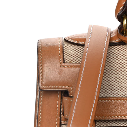 Hermes Peau Porc Toile Kelly Sellier 32 Gold 22 of 29