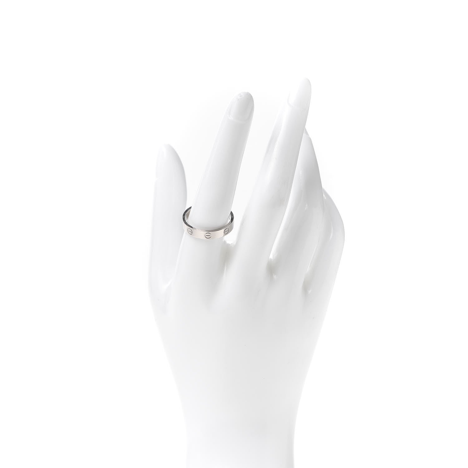 Cartier 18K White Gold 3.5mm LOVE Wedding Band Ring 59 8.75 2 of 4
