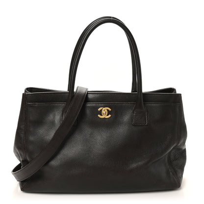 Chanel Calfskin Cerf Executive Shopper Tote Brown 1 of 12