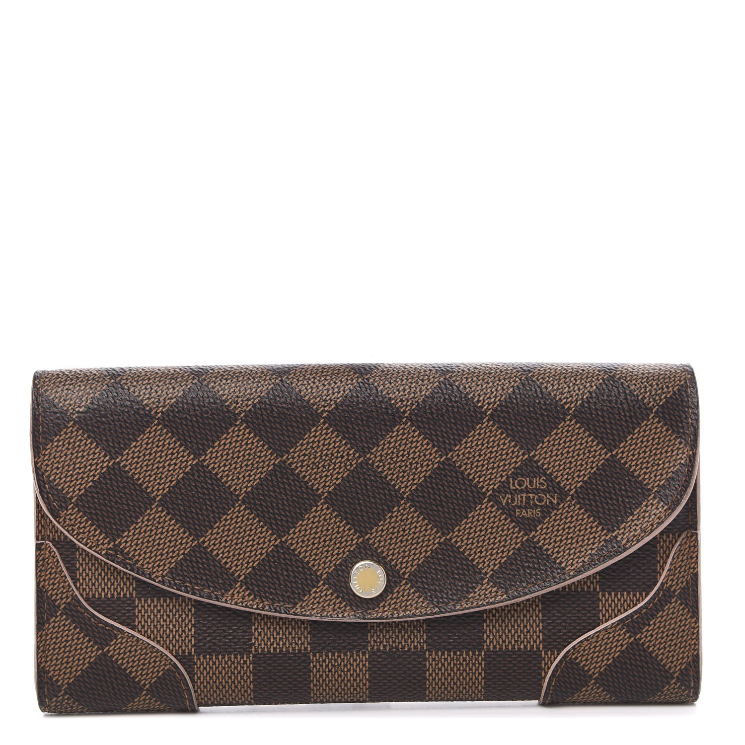 Louis Vuitton Damier Ebene Caissa Wallet Rose Ballerine 1 of 9