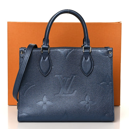 Louis Vuitton Metallic Empreinte Monogram Giant Onthego PM Navy Nacre 9 of 9