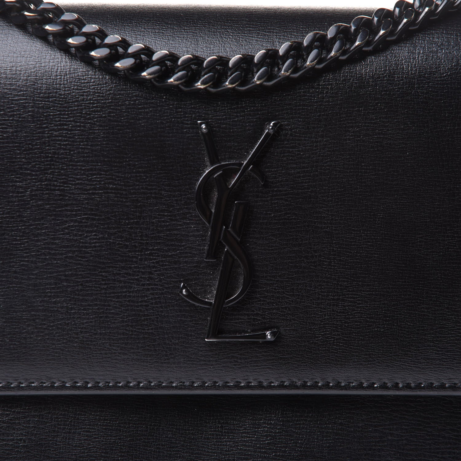 Saint Laurent Calfskin Medium Monogram Sunset Black 13 of 20