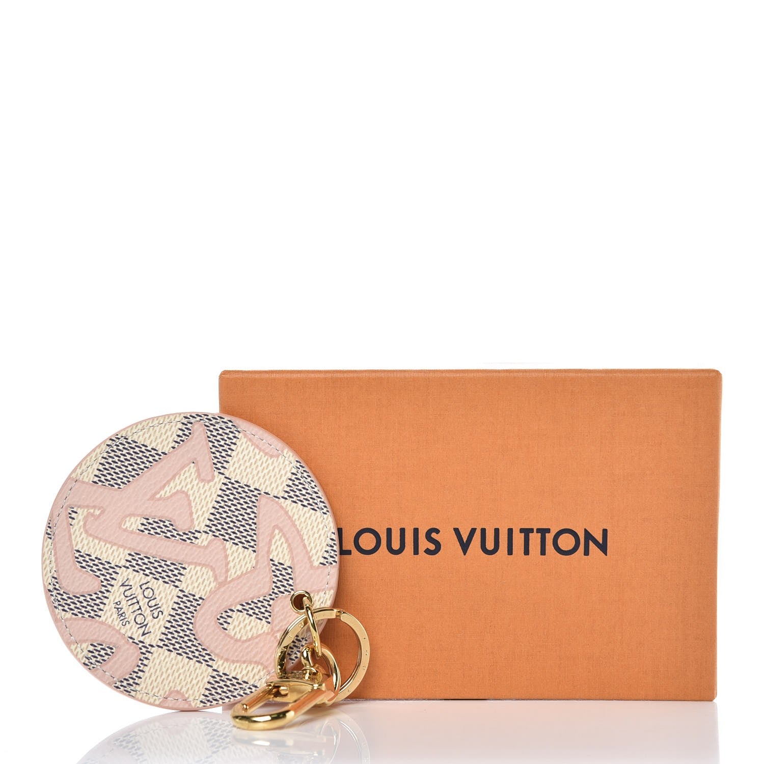Louis Vuitton Damier Azur Tahitienne Bag Charm Key Ring 4 of 4