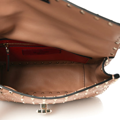 Valentino Garavani Nappa Medium Rockstud Spike Shoulder Bag Soft Noisette 4 of 9