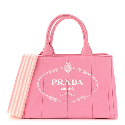 Prada Canapa Small Logo Tote Geranio White 1 of 14