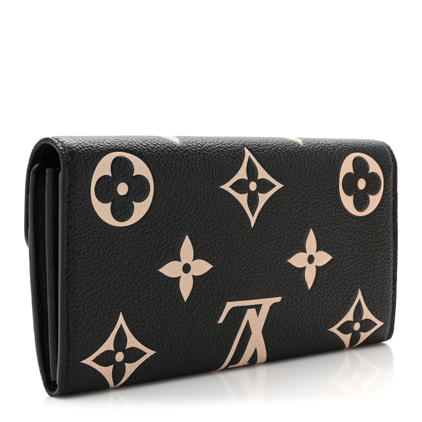 Monogram Empreinte Giant Sarah Wallet Black Beige