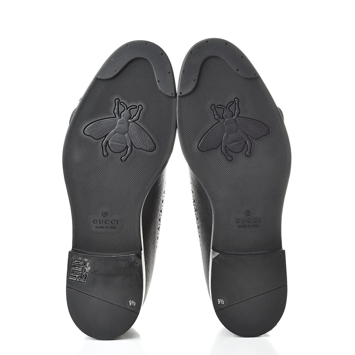 Gucci Pebbled Calfskin Dionysus Web Mens Martins Shoes 9.5 Black 6 of 10