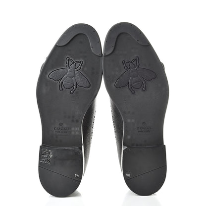Gucci Pebbled Calfskin Dionysus Web Mens Martins Shoes 9.5 Black 6 of 10