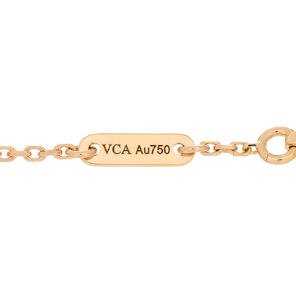Van Cleef & Arpels 18K Rose Gold Carnelian Sweet Alhambra Bracelet 4 of 5