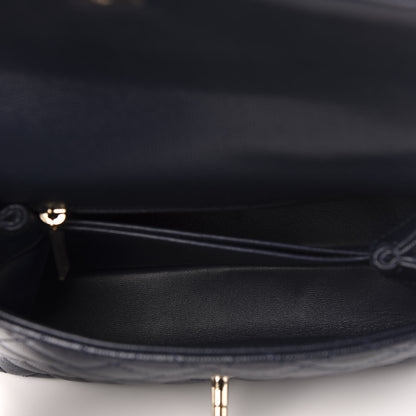 Chanel Caviar Quilted Mini Coco Handle Flap Navy Blue 5 of 10