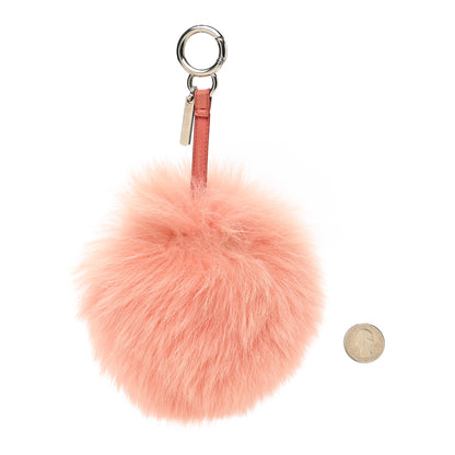 Fendi Fox Fur Y ABCharm Bag Charm Pink Black 2 of 4