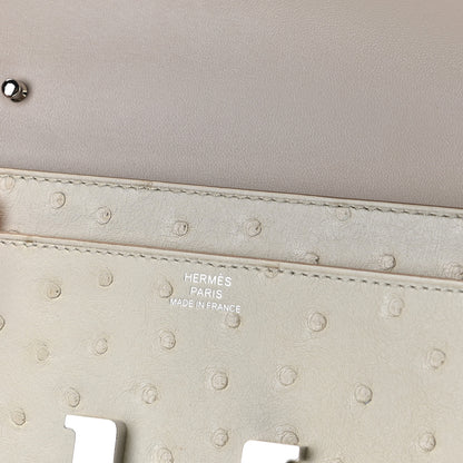 Hermes Ostrich Constance Long Wallet To Go Nata 5 of 7