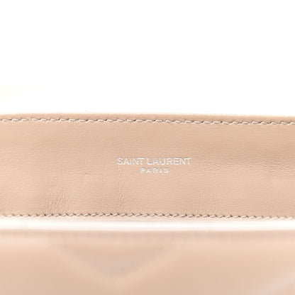 Saint Laurent Calfskin Y Quilted Monogram Small Loulou Chain Satchel Nude Powder 7 of 10
