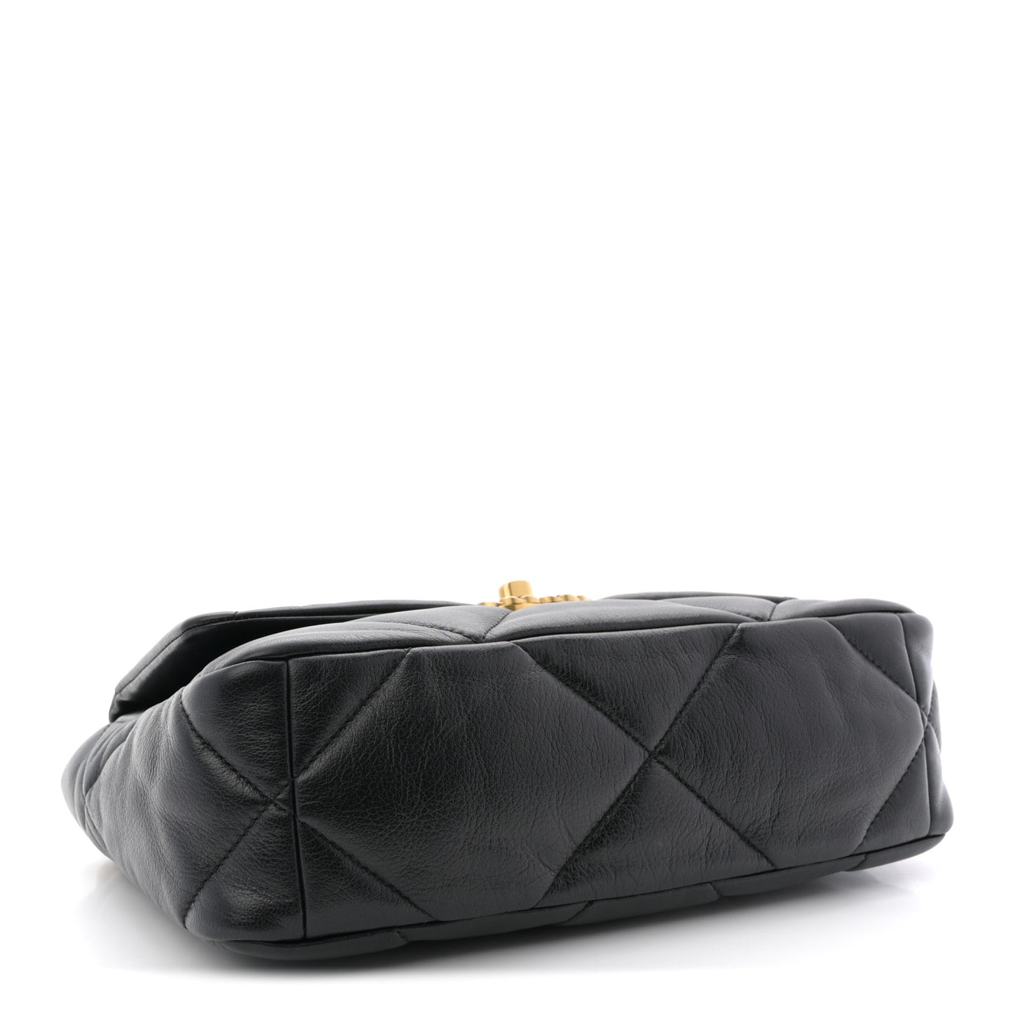 Lambskin Quilted Medium Chanel 19 Flap Black