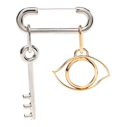 Hermes Palladium Permabrass Curiosite Charm Brooch Set 3 of 5