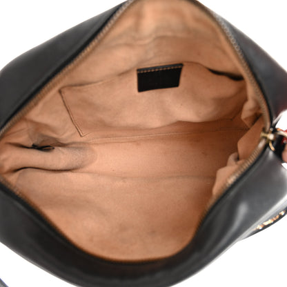 Gucci Calfskin Matelasse Small GG Marmont Chain Shoulder Bag Black 5 of 13