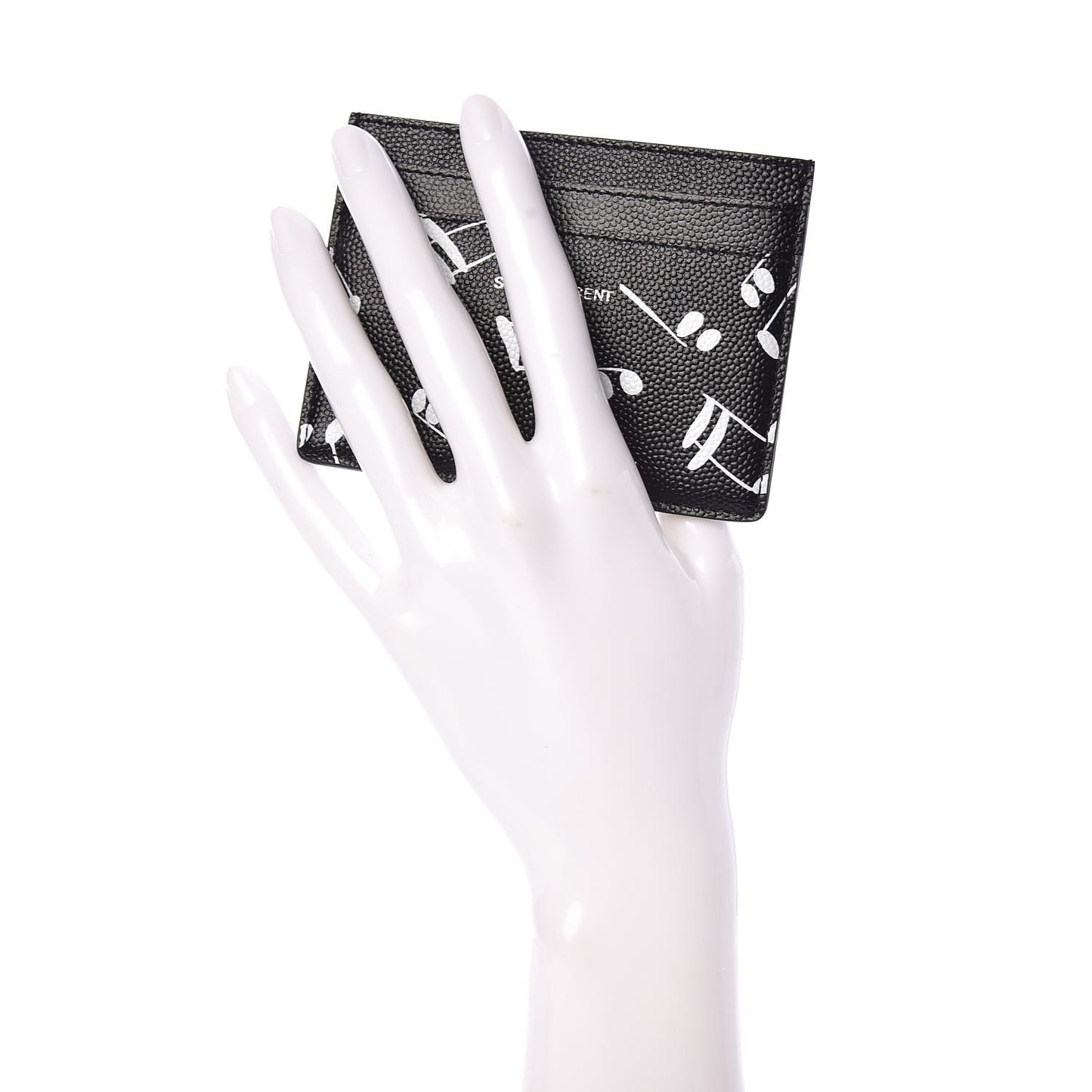 Grain De Poudre Musical Notes Credit Card Case Black