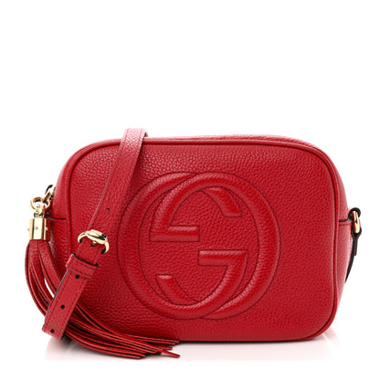Gucci Pebbled Calfskin Small Soho Disco Bag Vibrant Red 1 of 21