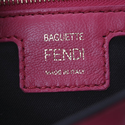 Fendi Nappa FF 1974 Embossed Baguette Lampone 6 of 13