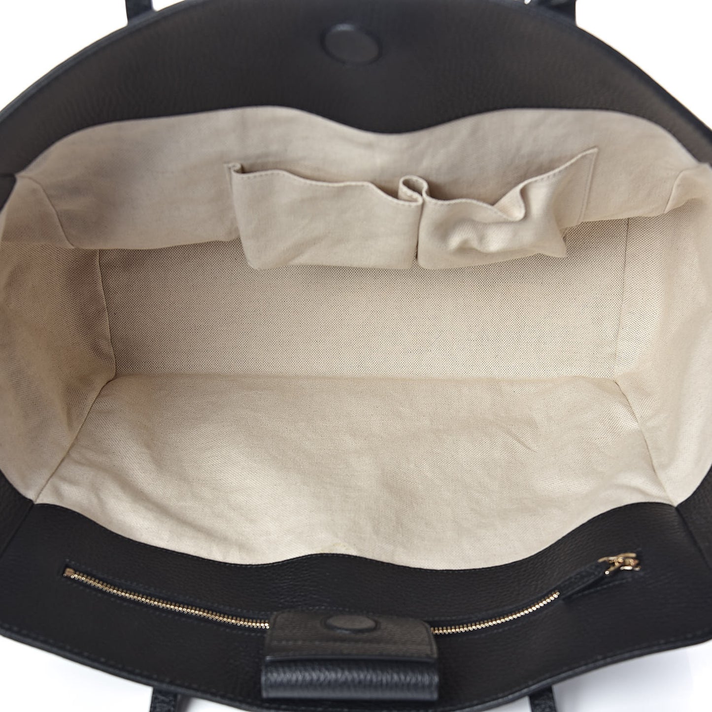 Pebbled Calfskin Medium Swing Tote Black
