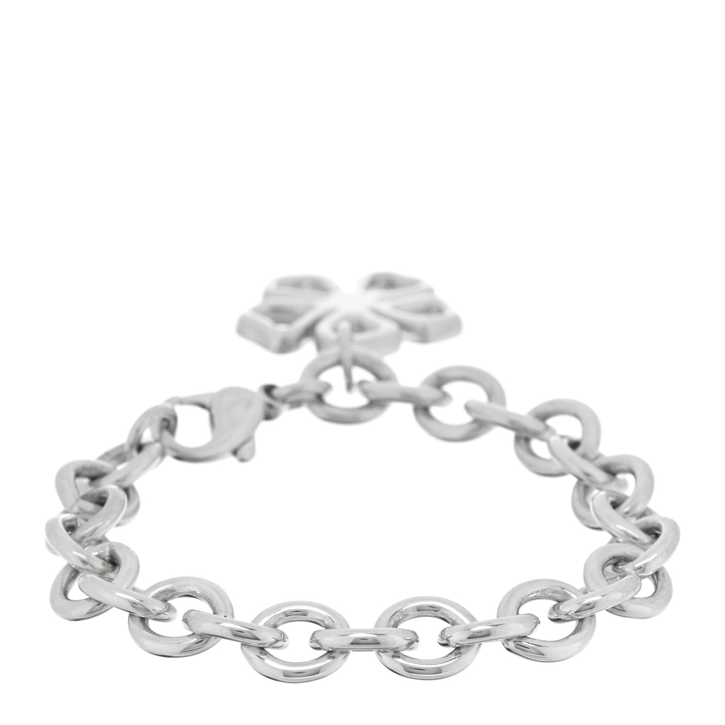 Sterling Silver Flower Charm Bracelet