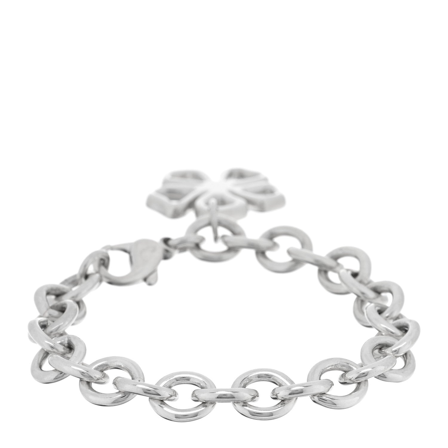 Tiffany Sterling Silver Flower Charm Bracelet 2 of 4