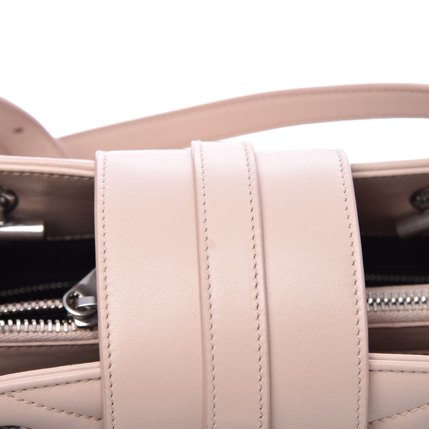 Saint Laurent Calfskin Y Quilted Monogram Small Loulou Shopper Marble Pink 8 of 9