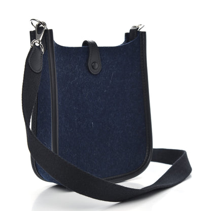 Hermes Feutre Swift Evelyne TPM Bleu Nuit Black 3 of 9