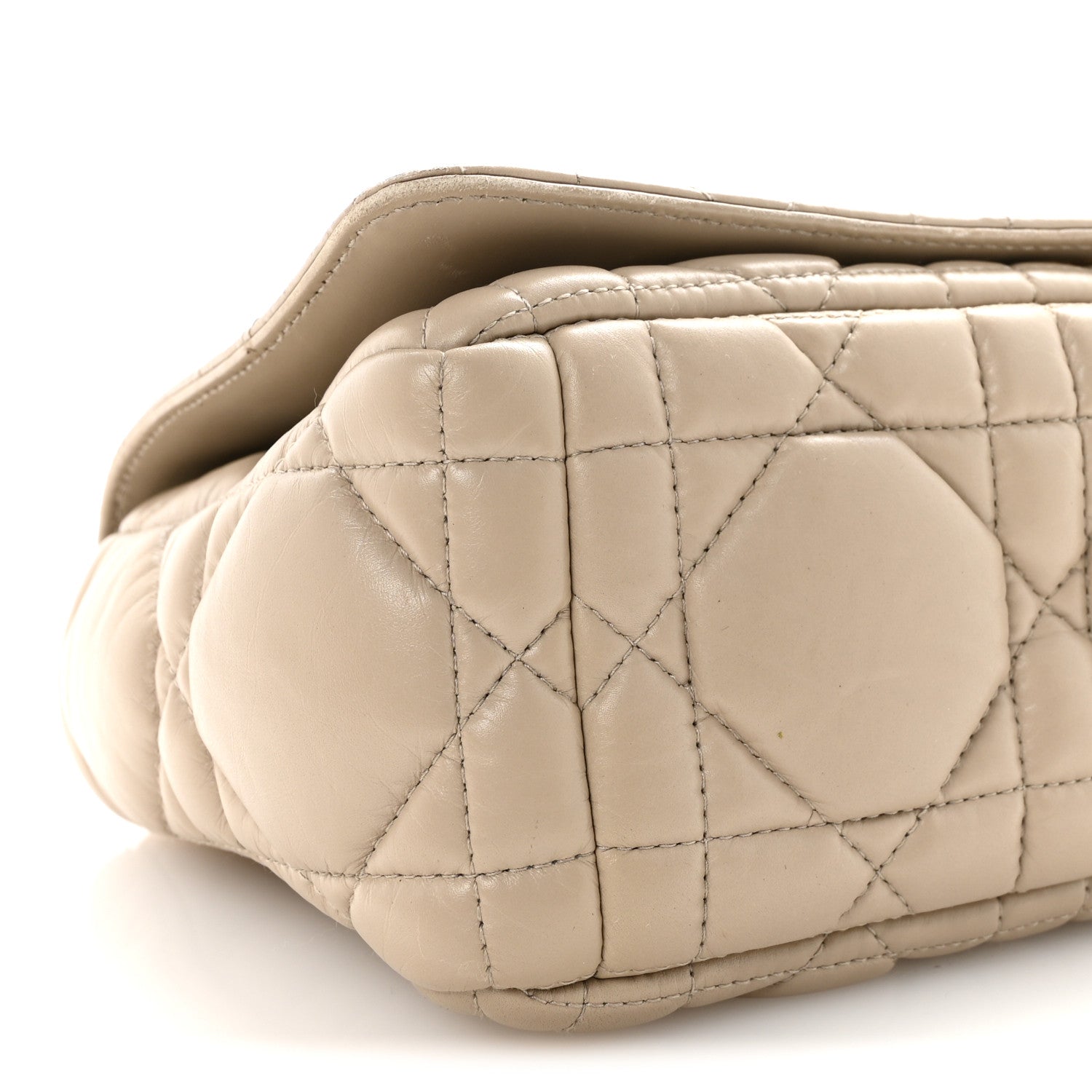 Christian Dior Calfskin Macrocannage Medium Caro Bag Sand 9 of 10