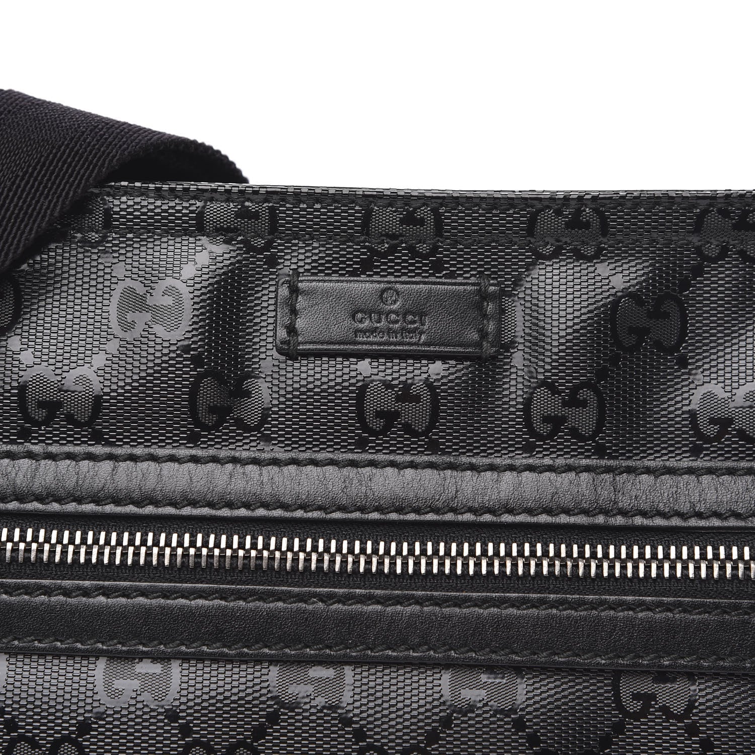 Gucci Imprime Monogram Small Flat Messenger Bag Black 10 of 10