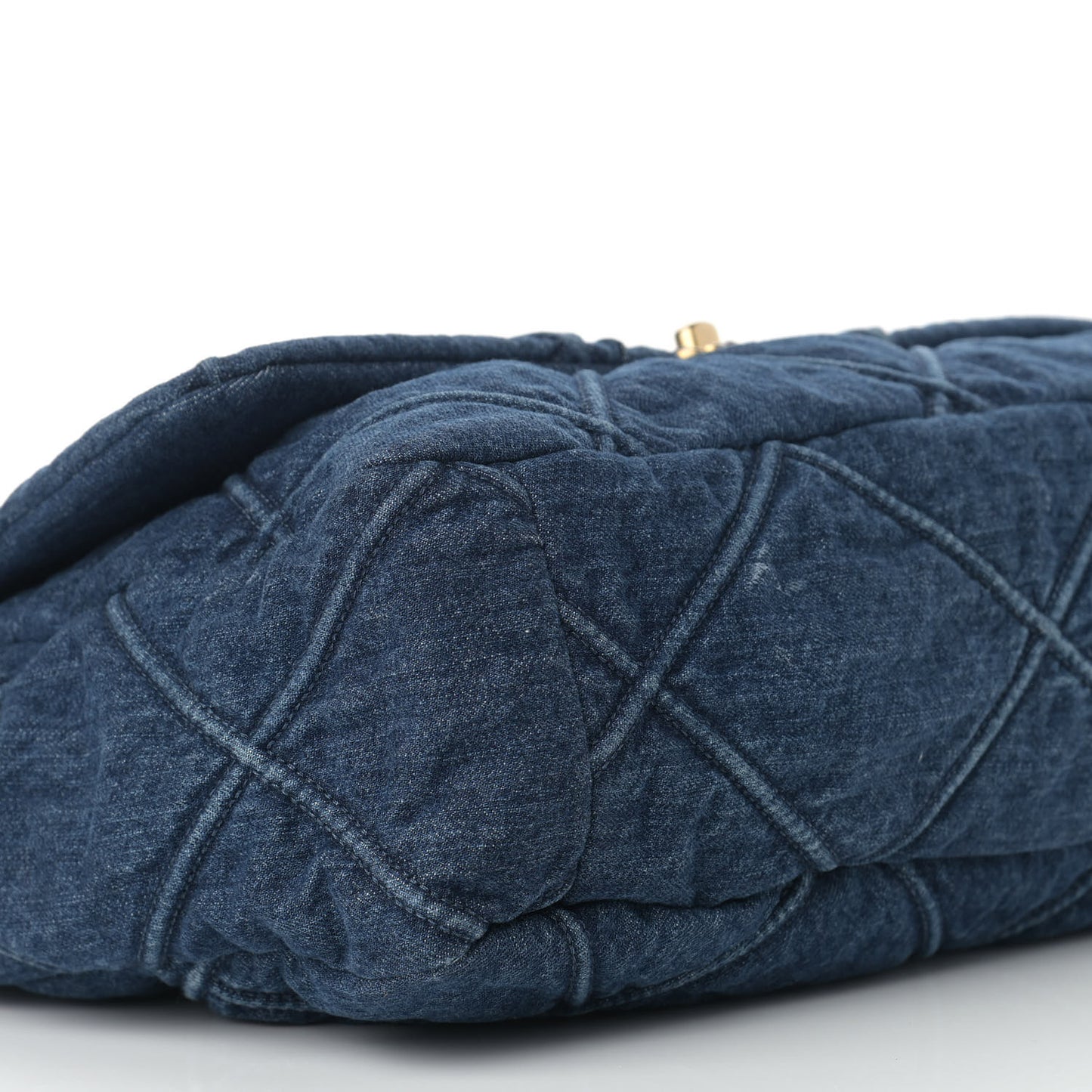 Denim Quilted Maxi Chanel 19 Flap Blue