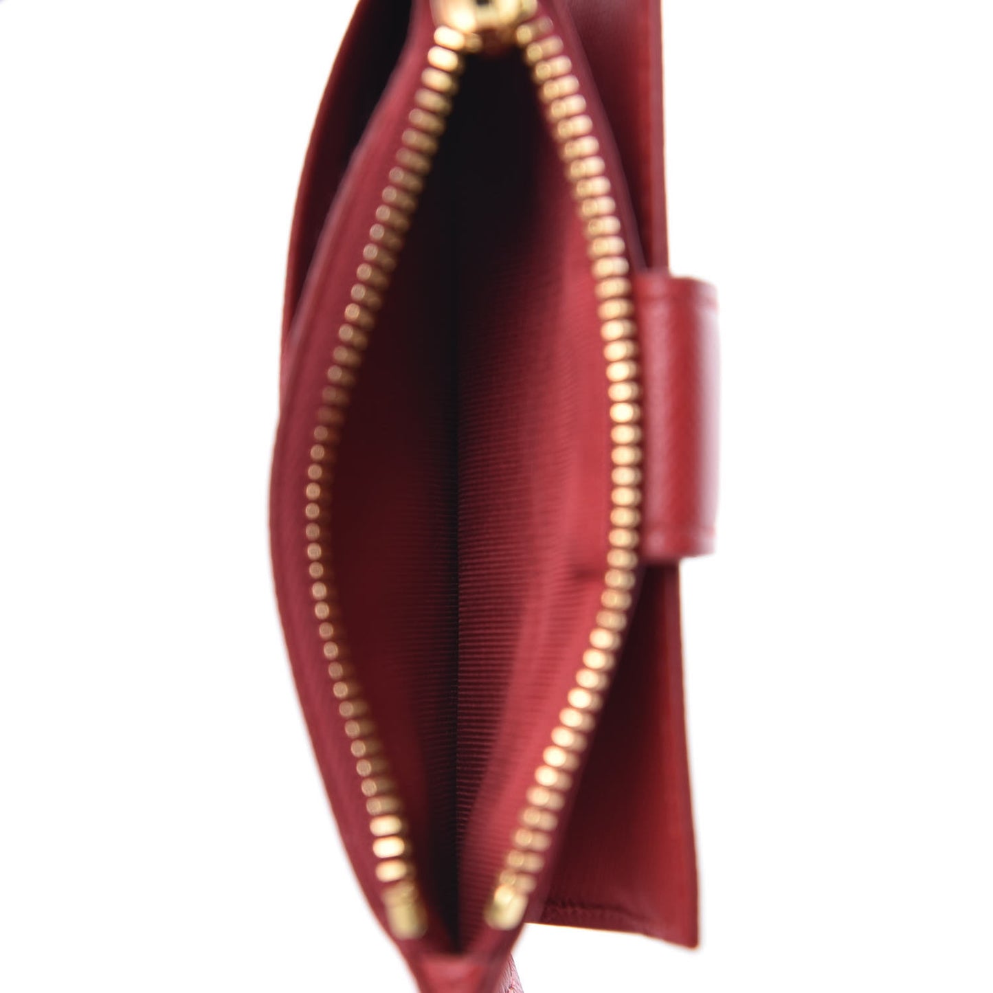 Saffiano Metal Coin Case Card Holder Fuoco