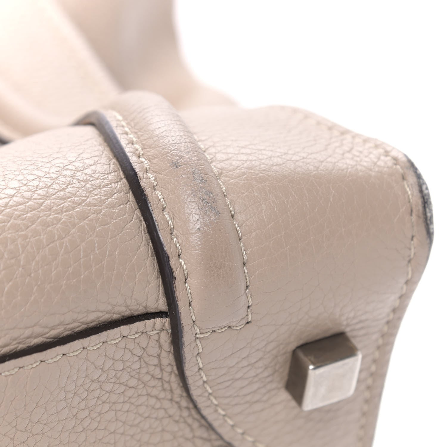 Celine Drummed Calfskin Mini Luggage Dune 12 of 18