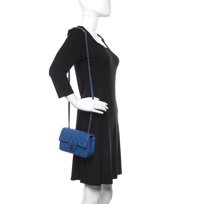 Chanel Lambskin Quilted Mini Rectangular Flap Blue Purple 2 of 11