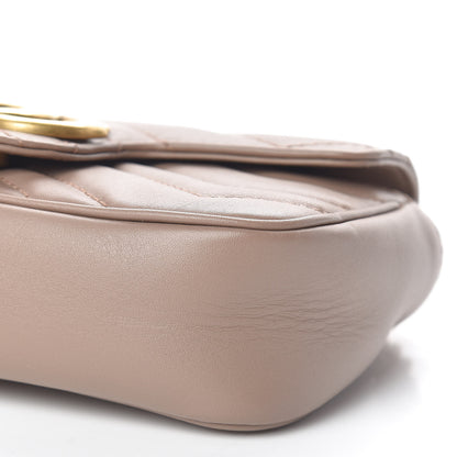 Gucci Calfskin Matelasse Super Mini GG Marmont Shoulder Bag Porcelain Rose 10 of 10