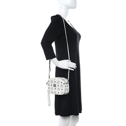 MCM Visetos Camera Crossbody Bag White 1 of 10