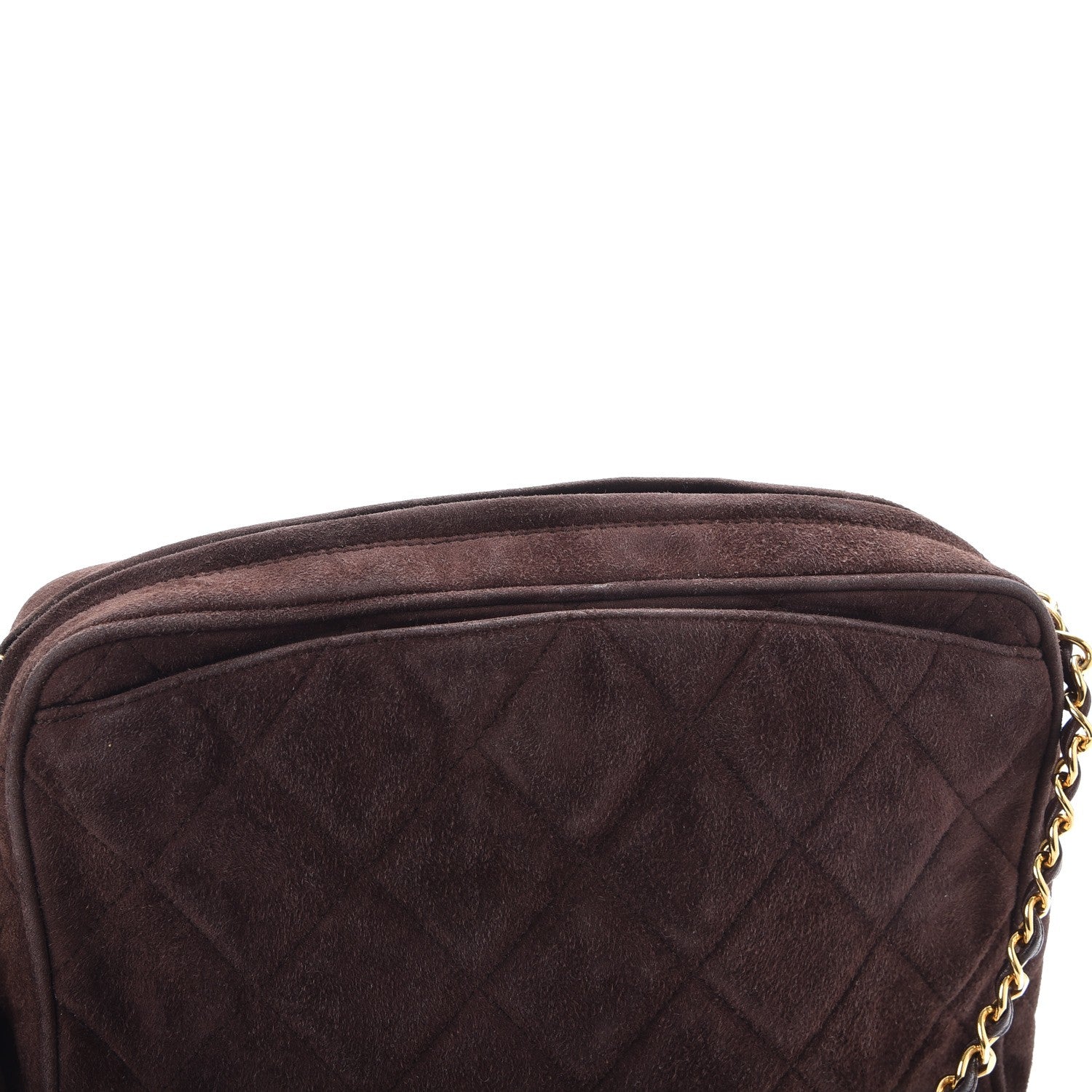 FASHIONPHILE CHANELSuedeQuiltedTasselCameraCaseBrown 9 of 14