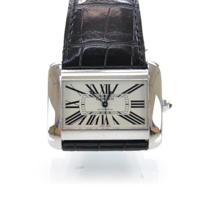 Cartier Stainless Steel Alligator 38mm Tank Divan Automatic Watch 10 of 15