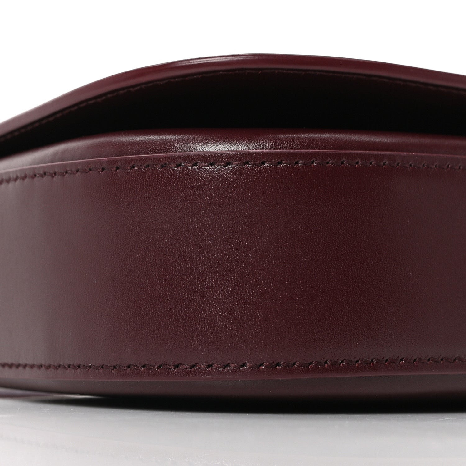 Saint Laurent Box Calfskin Mini Voltaire Shoulder Bag Rouge Cabernet 9 of 10