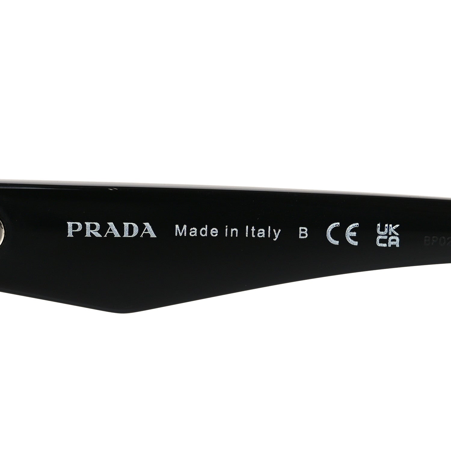 Prada Acetate Logo Sunglasses SPR A02-F Black 5 of 7