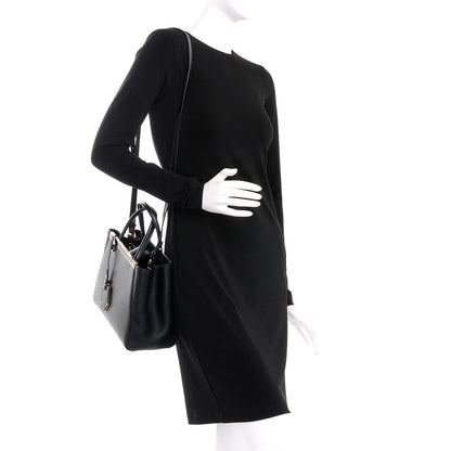 Fendi Vitello Elite Petite 2Jours Tote Black 3 of 9