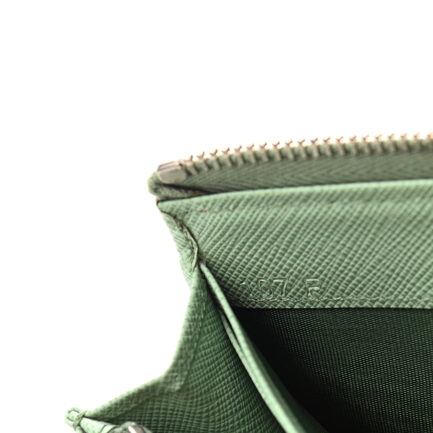 Saffiano Metal Zip Around Wallet Aquamarina