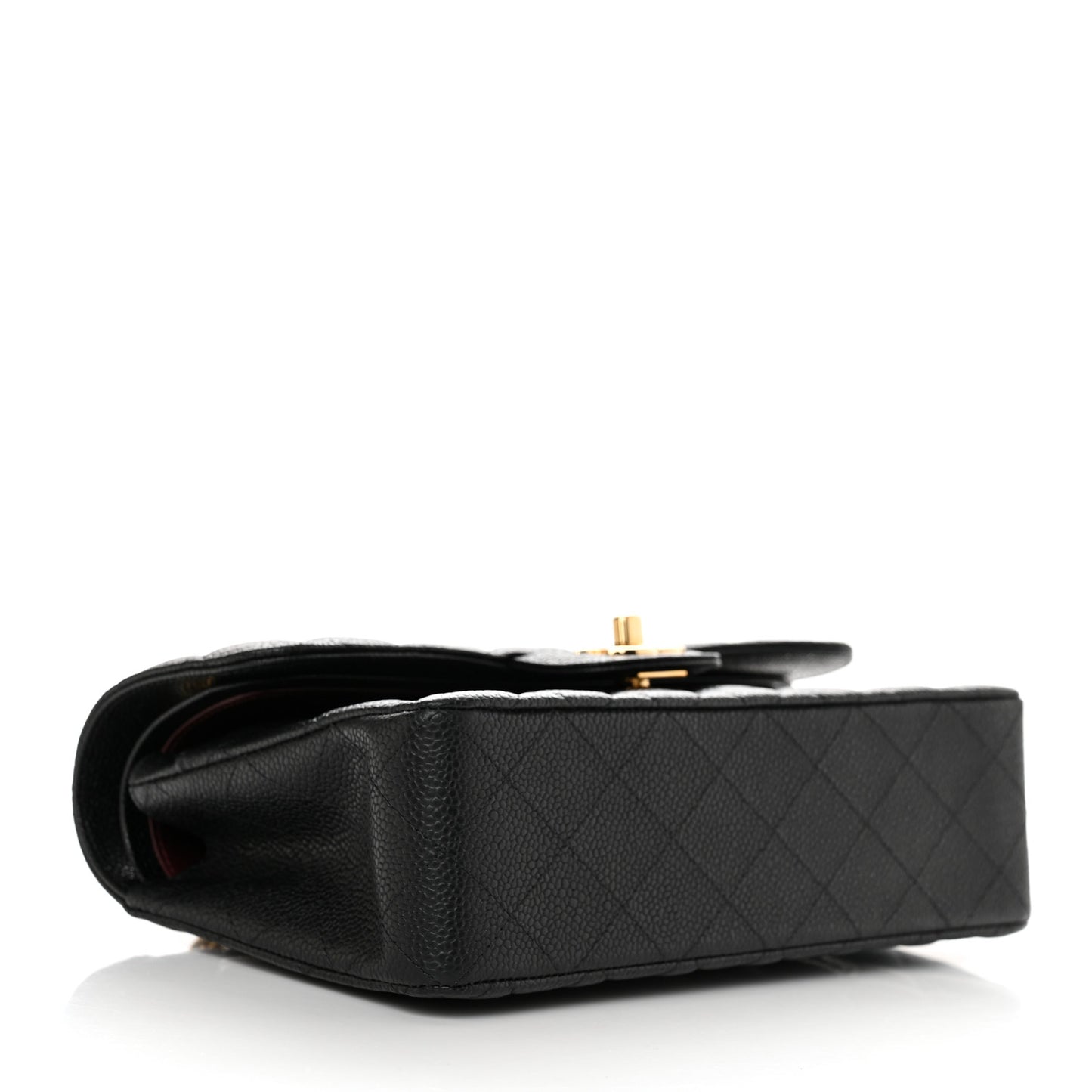 Caviar Quilted Small Double Flap Black