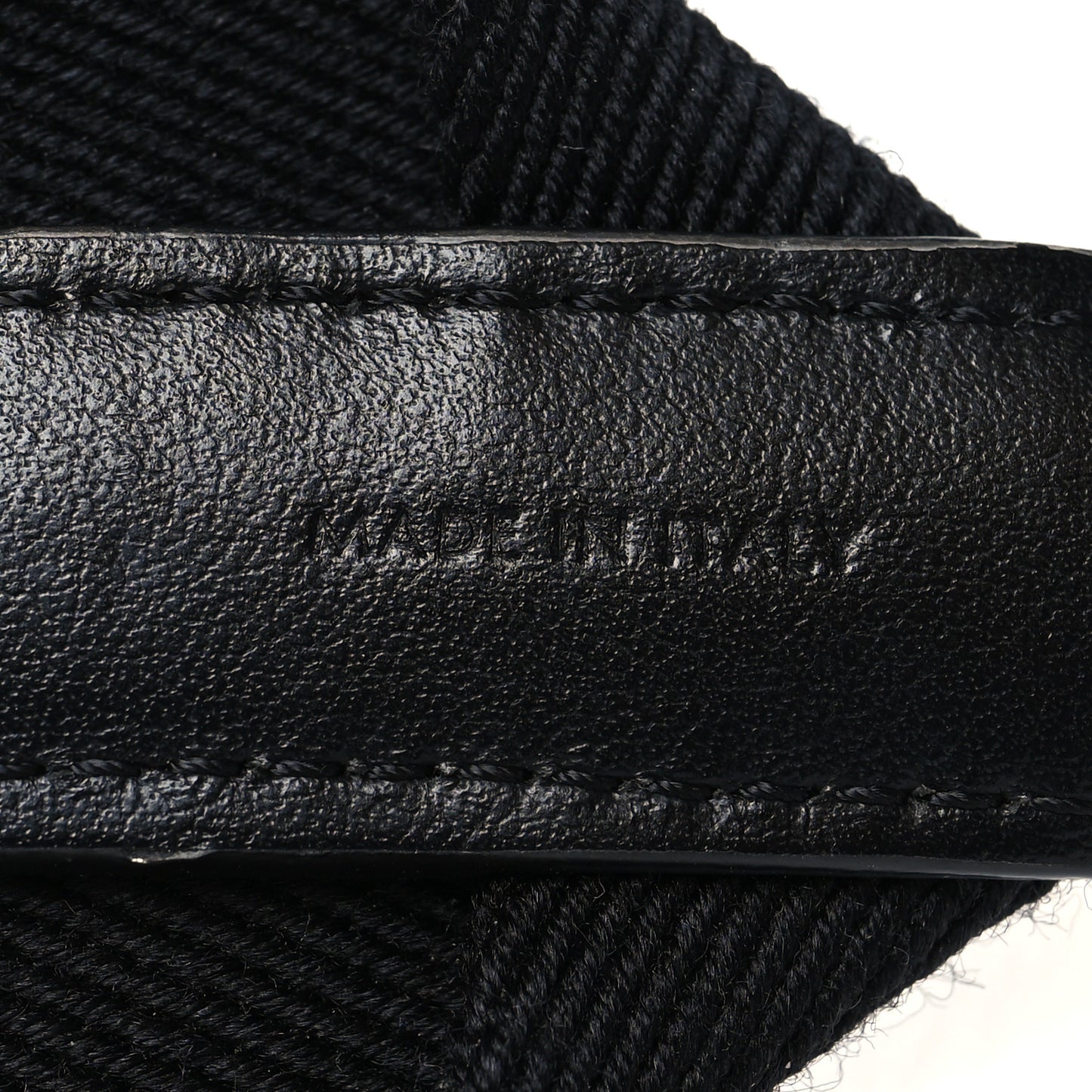 Jacquard Wool Logo Short Strap Black Beige