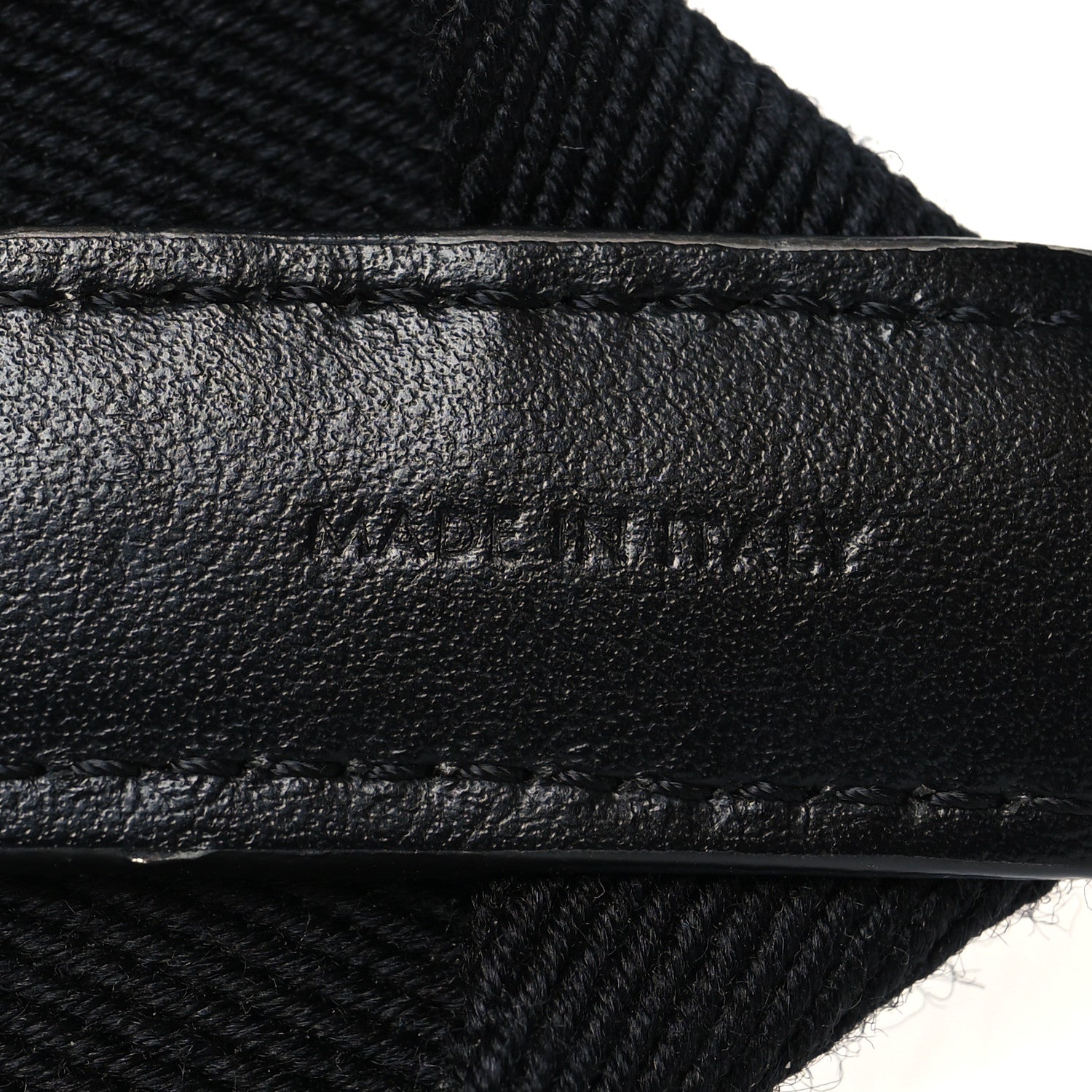 Celine Jacquard Wool Logo Short Strap Black Beige 5 of 6