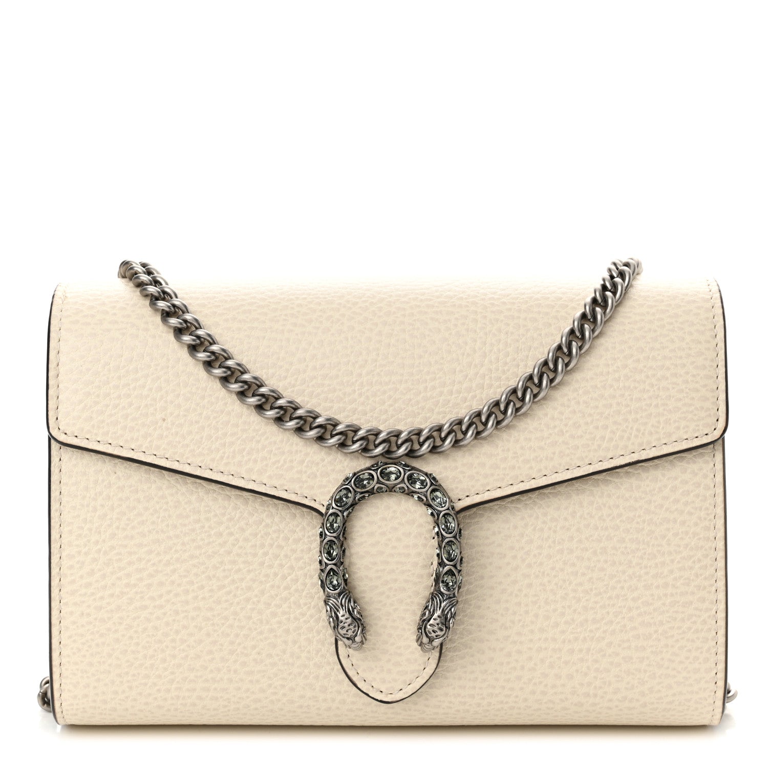 Gucci Dollar Calfskin Mini Dionysus Chain Wallet Mystic White 1 of 12