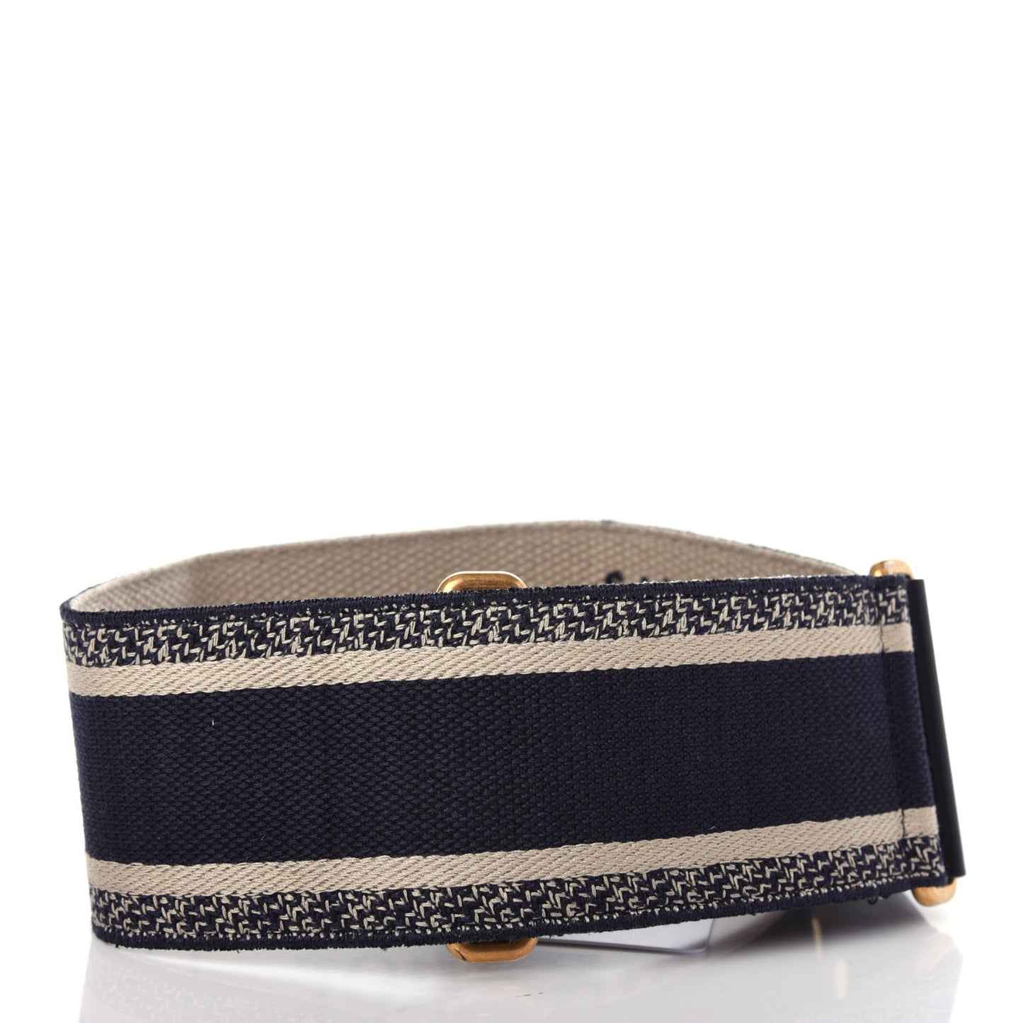 Canvas Embroidered Shoulder Strap Blue