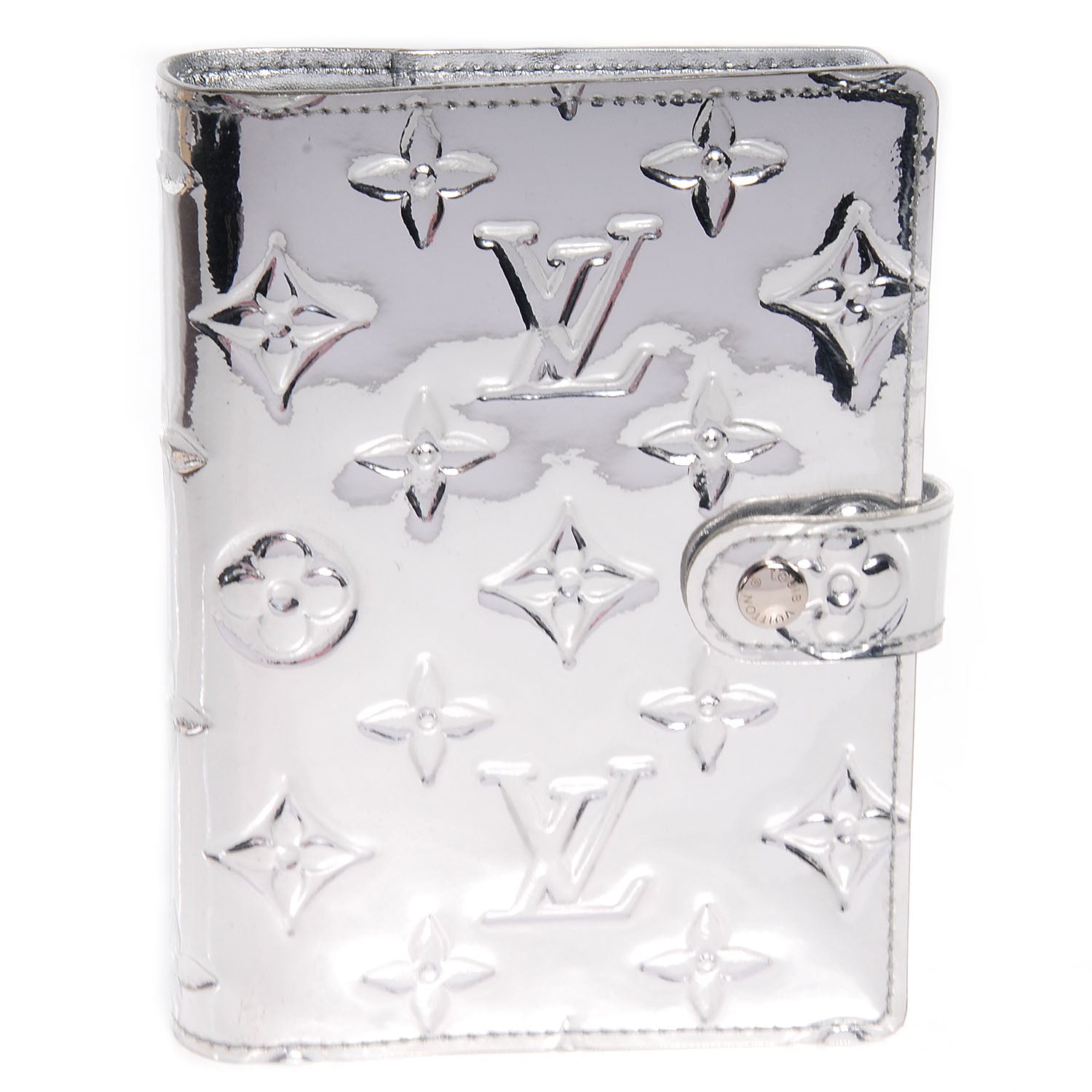 Louis Vuitton Monogram Miroir Small Ring Agenda Silver 1 of 8