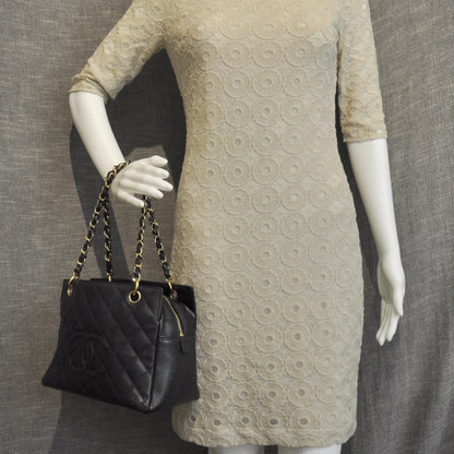 Chanel Caviar Quilted Petit Timeless Tote PTT Black 3 of 12